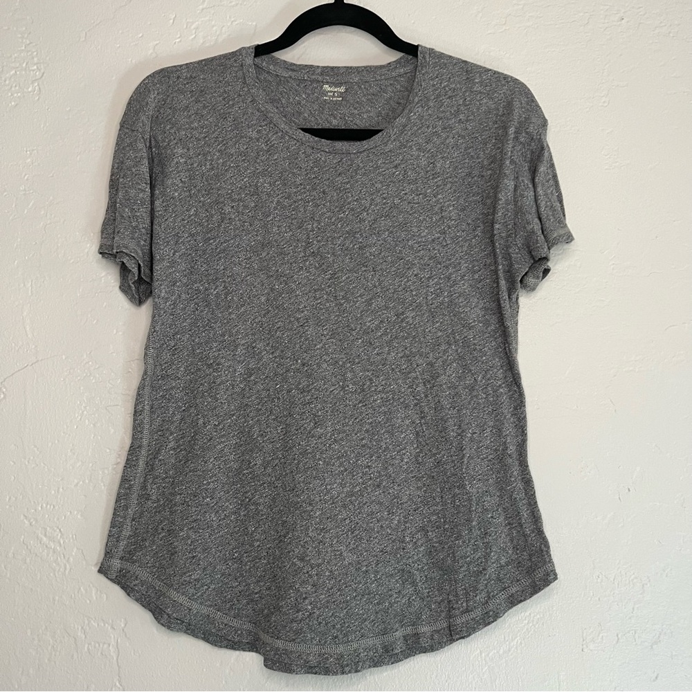 Madewell Gray 100% Cotton Short Sleeve Basic Tee Shirt Size Small